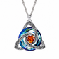 💎 Keltisk knute halskjede – hjerteformet zirkon, 12 farger, justerbar kjetting. Elegant gave til henne! ✨💖