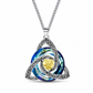 💎 Keltisk knute halskjede – hjerteformet zirkon, 12 farger, justerbar kjetting. Elegant gave til henne! ✨💖