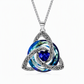 💎 Keltisk knute halskjede – hjerteformet zirkon, 12 farger, justerbar kjetting. Elegant gave til henne! ✨💖