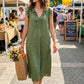 🌿✨ 50% Rabatt! Luftiges Casual Maxikleid mit V-Ausschnitt & Rüschen – Sommerlich, Leicht & Vielseitig für Freizeit & Urlaub