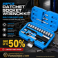 ⏳Zeitlich begrenztes Sonderangebot⏰29-teiliges Ratschen-Steckschlüssel-Set – Chrom-Vanadium-Stahl, 11 Stecknüsse & 10 Bits. Perfekt für Autoreparaturen & DIY 🛠️✨
