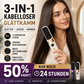 💇‍♀️ LIMITIERTER 50% RABATT! 3-in-1 Kabellose Glättbürste mit Keramikheizung – 4 Temperaturstufen, USB-C Aufladung zum Glätten, Locken & Entwirren unterwegs